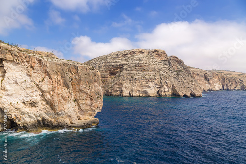 Wied Iz-Zurrieq, Malta. Beautiful rocky coast in the southeast of the island