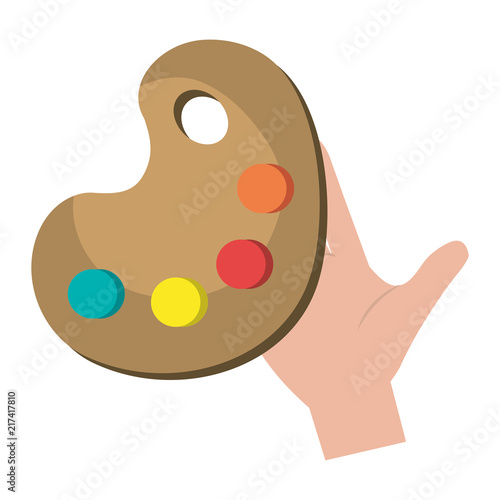 hand painting with pallette