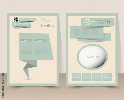 Flyer template. Business brochure. Editable A4 poster for design, education, presentation, website, magazine cover.