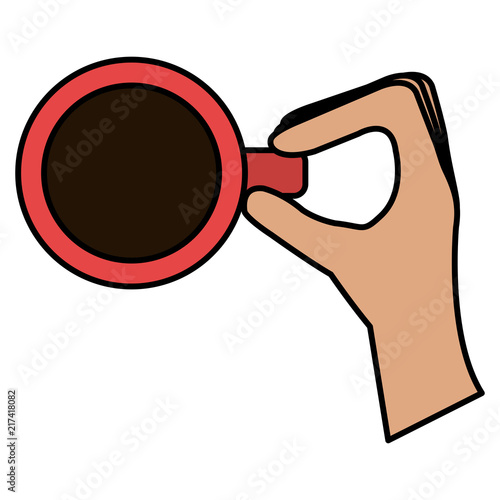 hand with coffee cup