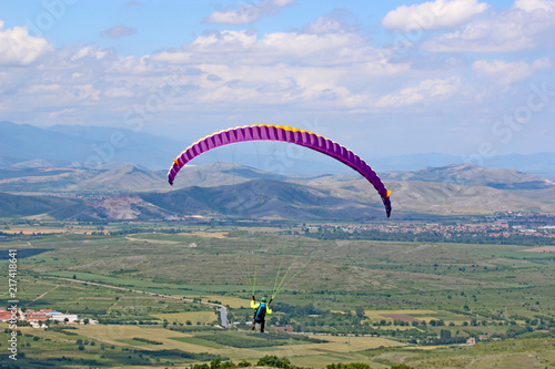 Paraglider in central Bulgaria