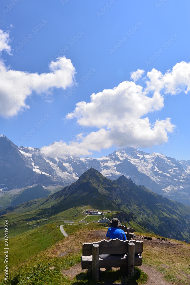 Eiger, Mönch und Jungfrau im Berner Oberland 