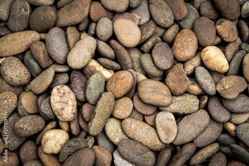 Brown pebbles stone background