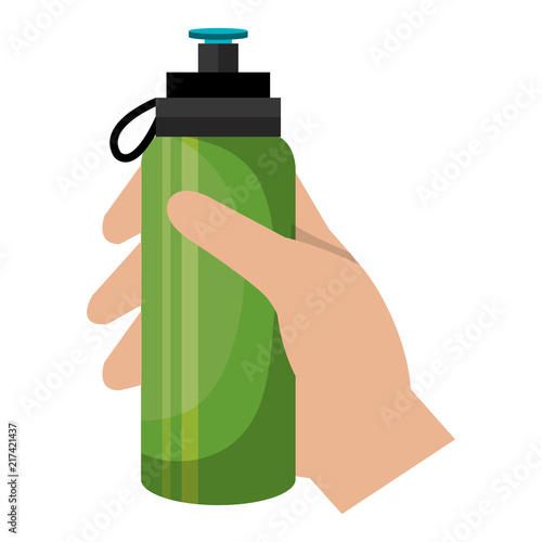 hand with bottle gym sport