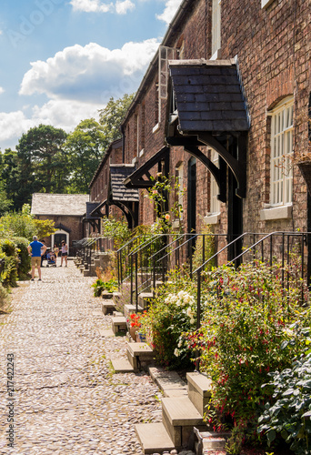 Beautiful original workers cottages at Styal Village, Cheshire, UK photo