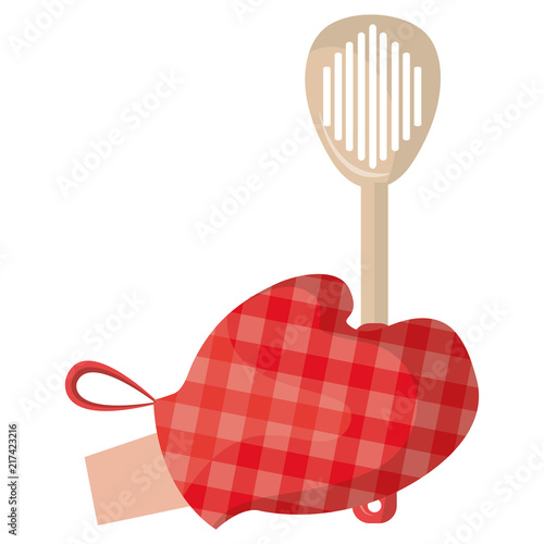 glove kitchen with spatule