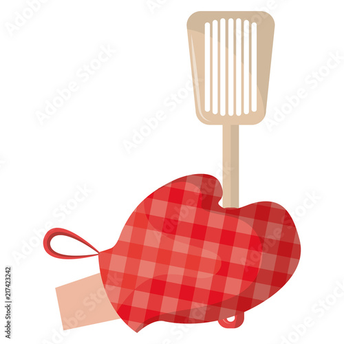 glove kitchen with spatule