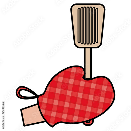 glove kitchen with spatule
