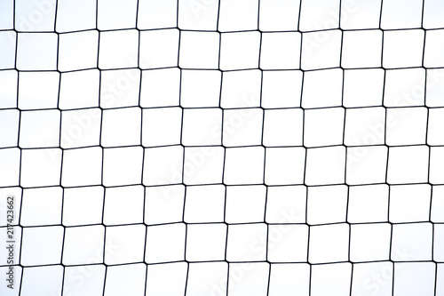  beach volleyball net on white background photo