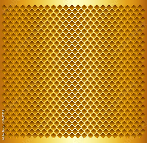 Gold background with perforated pattern