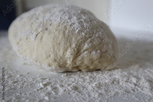 Bread Dough Proofing on Kitchen Bench