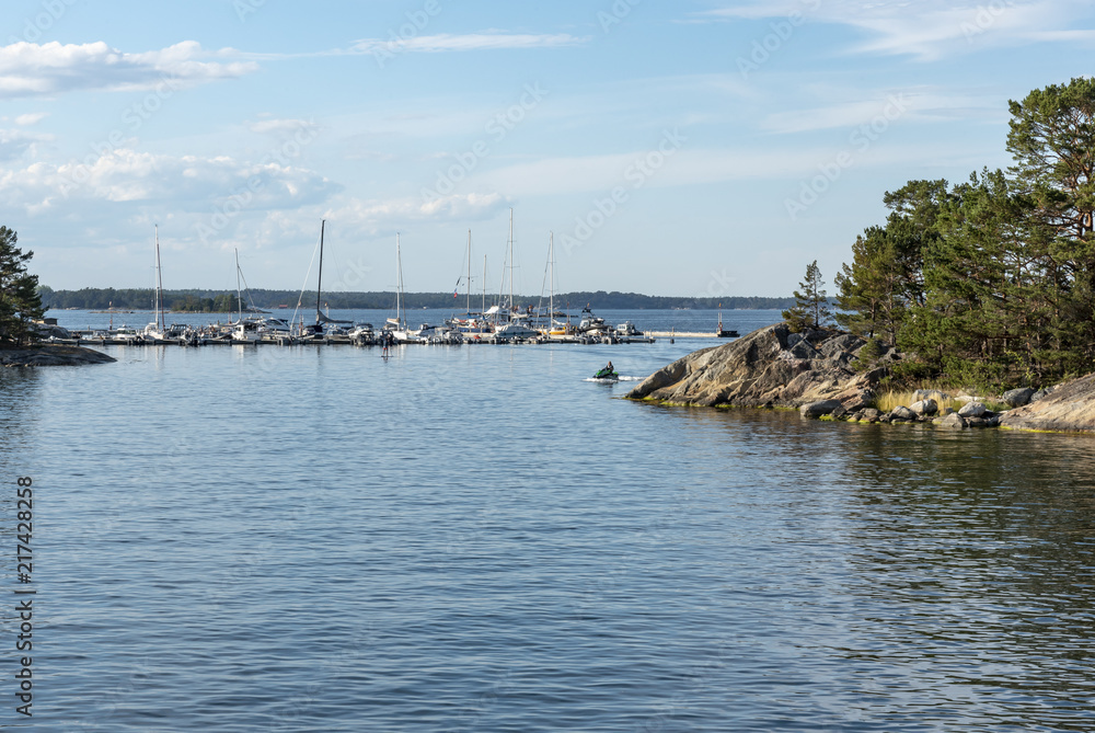 Sailboats in Stockholm archipelago