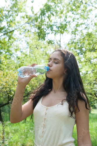 Girl drinking water