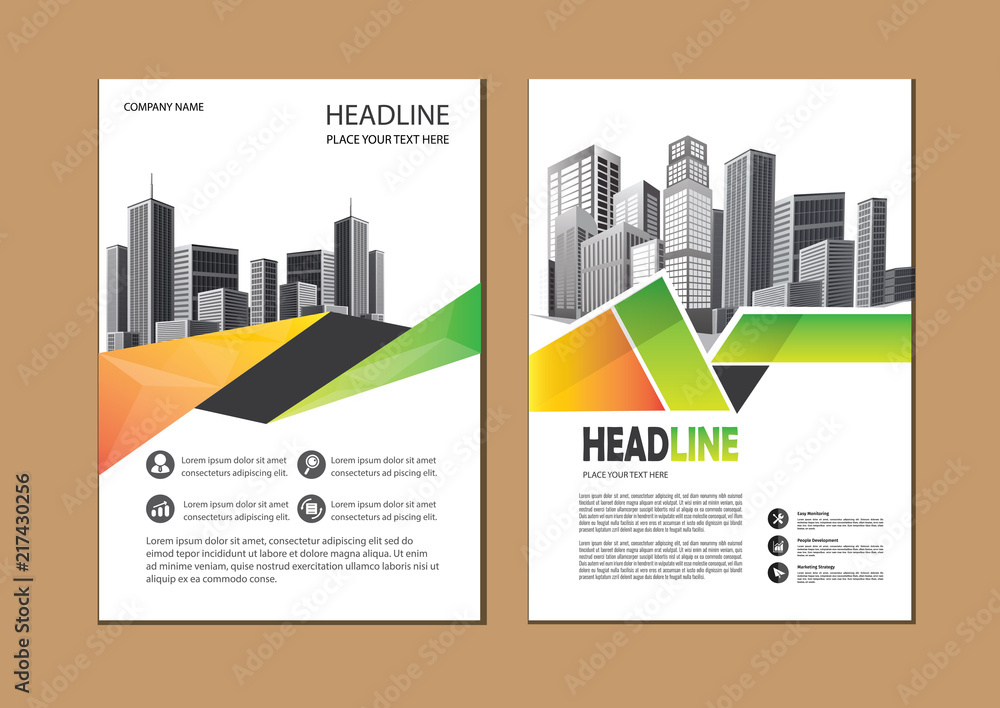 Business abstract vector template. Brochure design, cover modern layout, annual report, poster, flyer in A4 with colorful triangles, geometric shapes for tech, science, market with light background Business abstract vector template. Brochure design, cover modern layout, annual report, poster, flyer in A4 with colorful triangles, geometric shapes for tech, science, market with light background