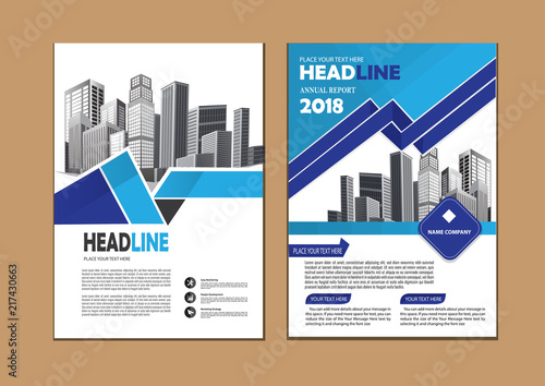 Business abstract vector template. Brochure design, cover modern layout, annual report, poster, flyer in A4 with colorful triangles, geometric shapes for tech, science, market with light background