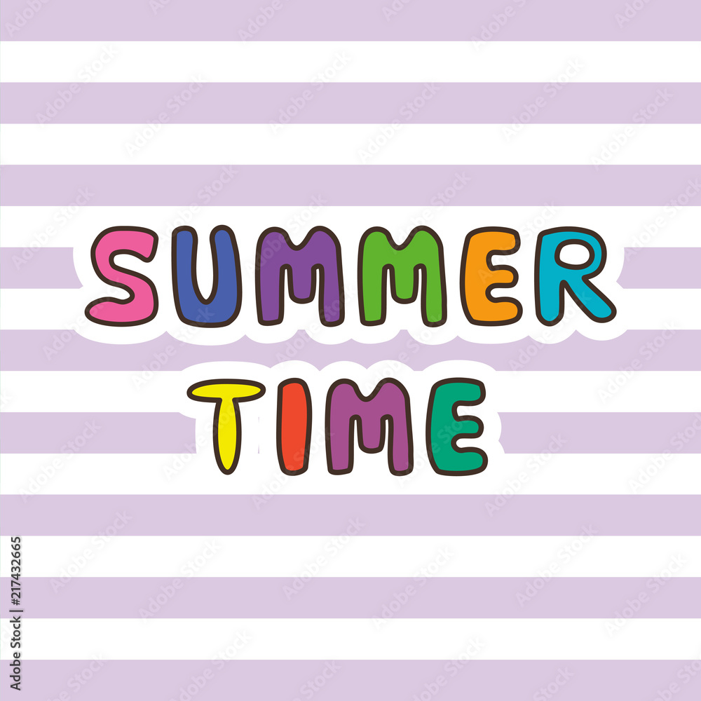 Fototapeta premium Summer banner. Description, text. Vector illustration for design. Bright background in a cage.