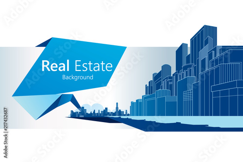 Real Estate background. Vector illustration