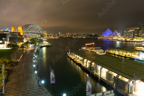 Circular Quay Sydney with Harbour Bridge in Background