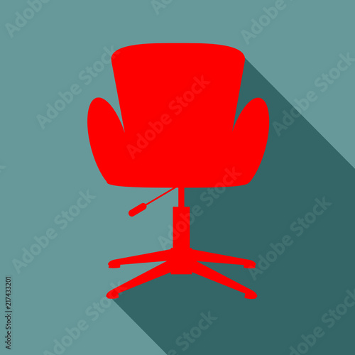 Modern comfortable elegant and stylish chair flat design icon vector eps 10