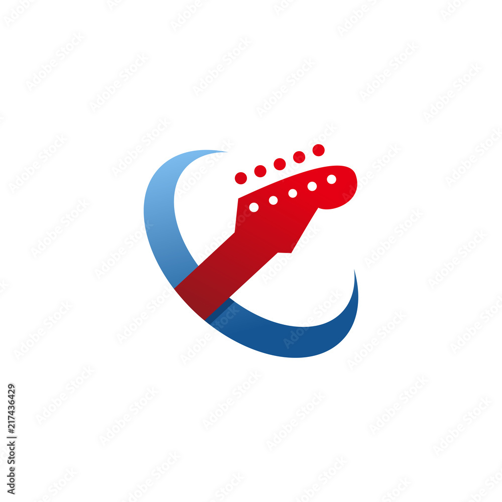 guitar neck icon logo. Best for music shop, music blog, music store guitar neck icon logo. Best for music shop, music blog, music store