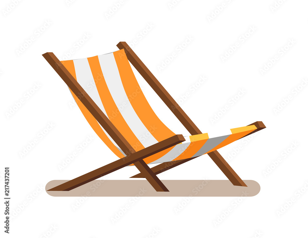 Hammock-Chair with Stripes Vector Illustration