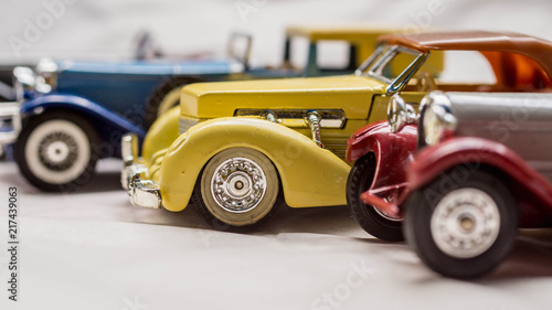 collection of old car model. replica of vintage car. collectible toys © hilmawan nurhatmadi