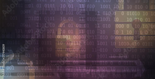 Cybersecurity and information or network protection. Future technology web services for business and internet project