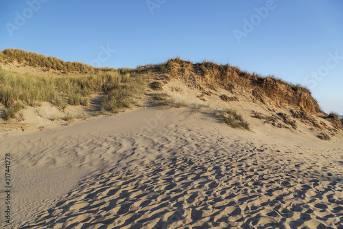 View to the Dunes at Sylt-Kampen Cliff at Sunset / Germany