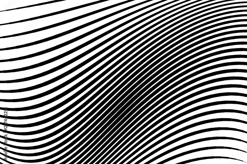 Abstract pattern. Texture with wavy, billowy lines. Optical art background. Wave design black and white. Abstract pattern. Texture with wavy, billowy lines. Optical art background. Wave design black and white.