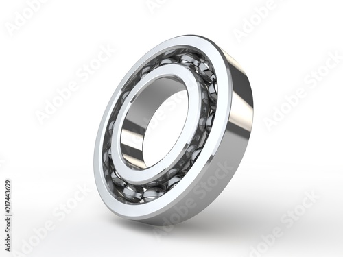 image chrome, shiny ball bearing closeup of the bearing angle. The idea of quality repair parts, parts for automobile and machinery. 3D rendering