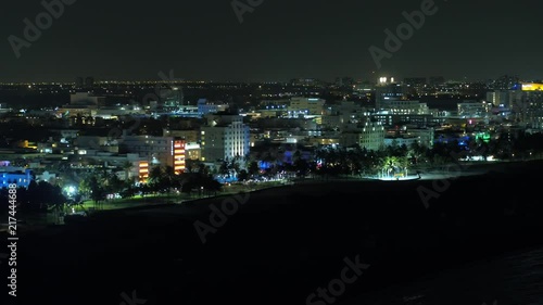 Wallpaper Mural Aerial Miami Beach Ocean Drive narrow telephoto closeup footage Torontodigital.ca