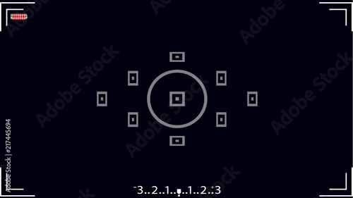 A camera viewer with an exposure scale.