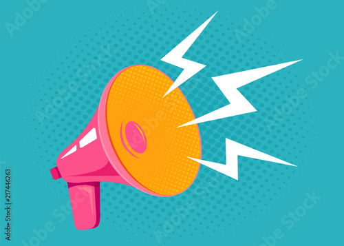 Vector retro megaphone.