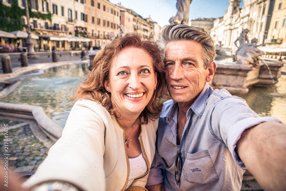 Senior couple in Rome
