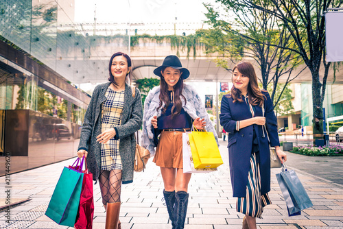 Women shopping in Tokyo photo