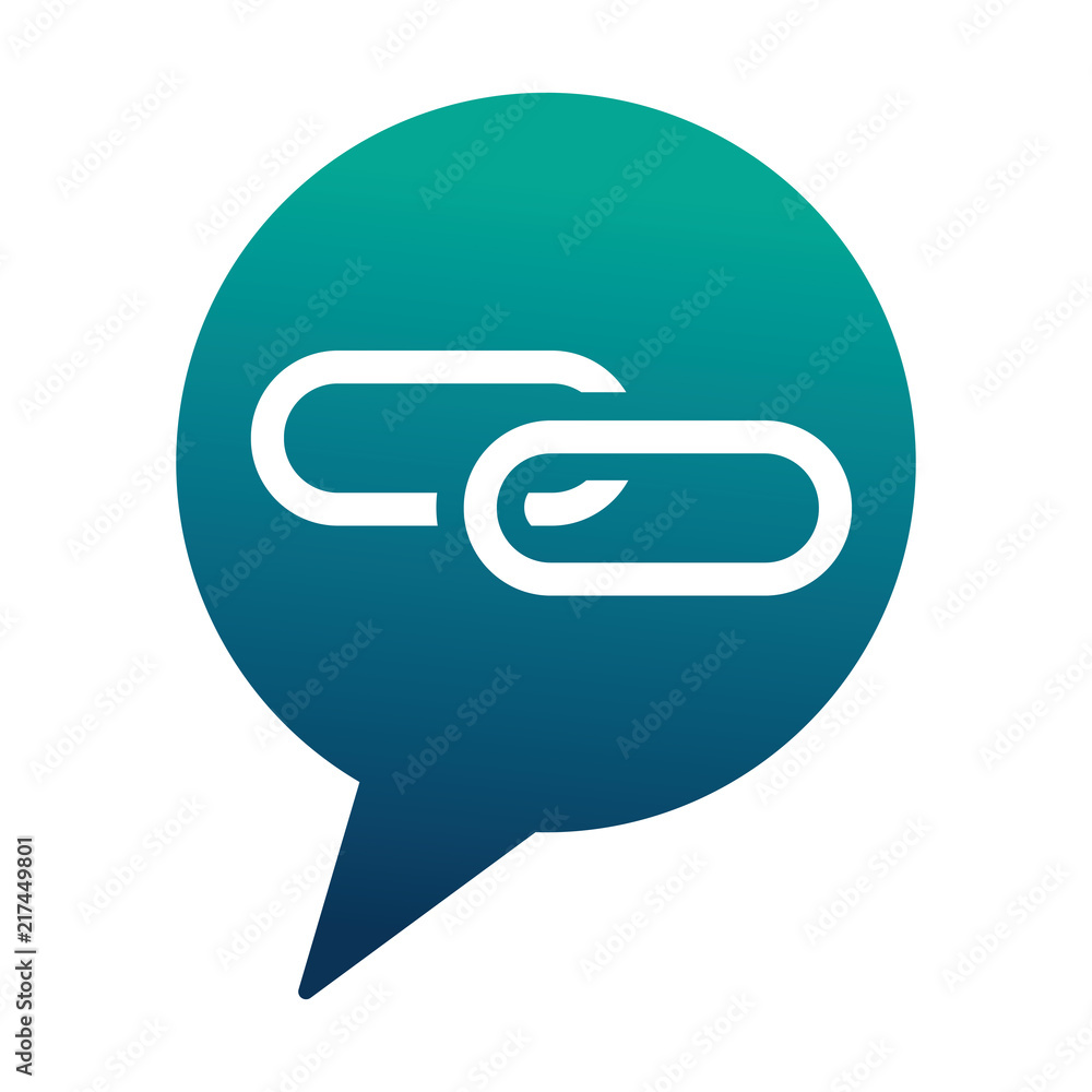 speech bubble with chain isolated icon speech bubble with chain isolated icon