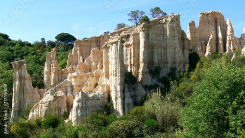Natural site of the stone organ at Ille-sur-Tet, Pyrenées Orientales, France