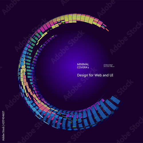 Moving colorful lines of abstract background