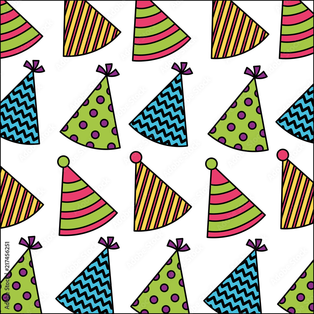 Obraz premium party hats decorative pattern