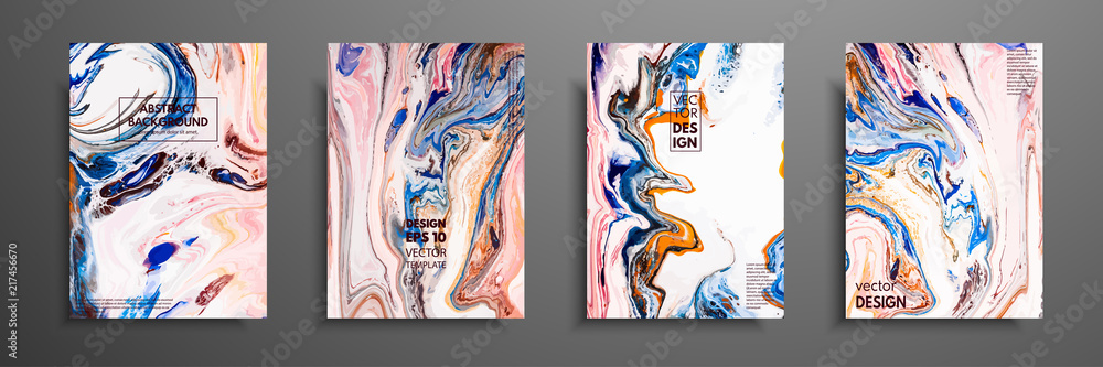 Abstract painting, can be used as a trendy background for wallpapers, posters, cards, invitations, websites. Modern artwork. Marble effect painting. Mixed blue, pink and orange paints. Abstract painting, can be used as a trendy background for wallpapers, posters, cards, invitations, websites. Modern artwork. Marble effect painting. Mixed blue, pink and orange paints.