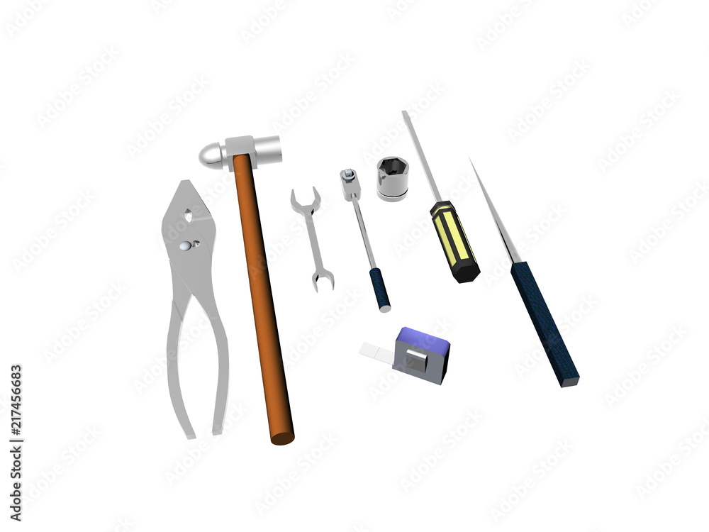 Werkzeugkasten mit Werkzeugen