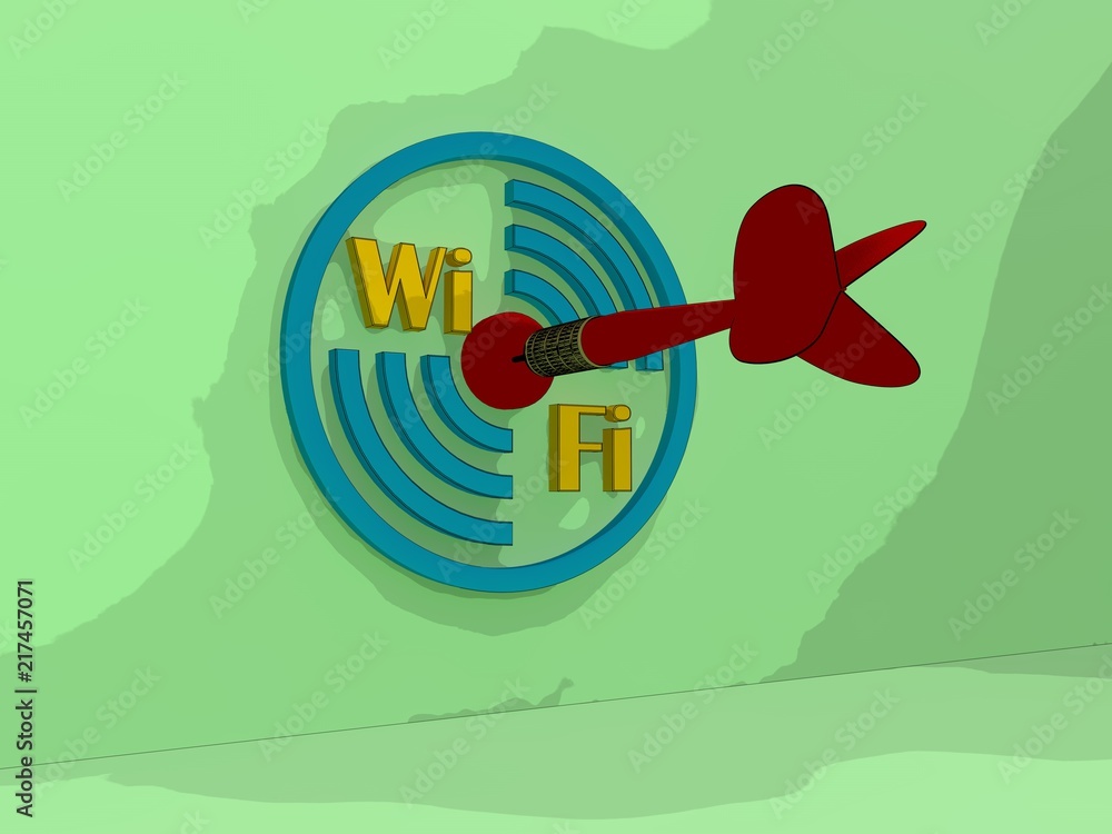 the image of the target mark Wi Fi and text indicating Wai Wai zone