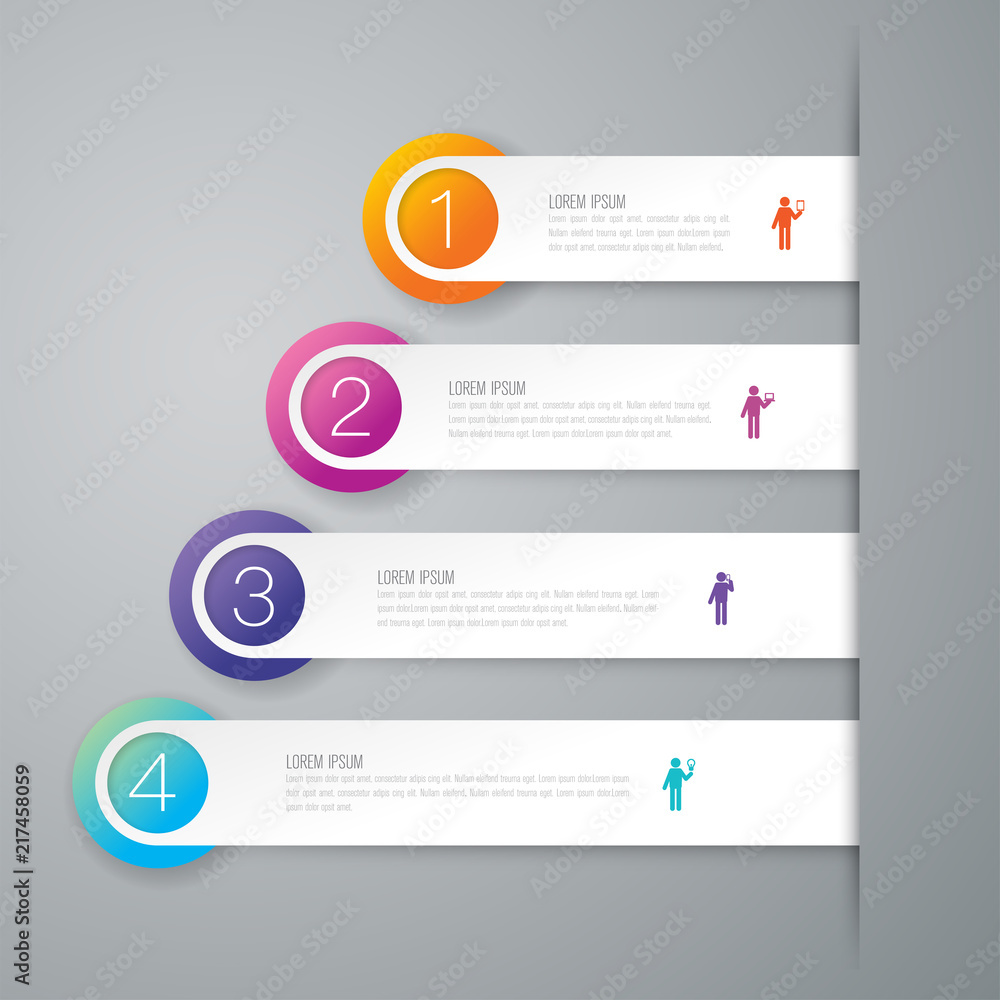 Infographics design vector and business icons with 4 options. Infographics design vector and business icons with 4 options.