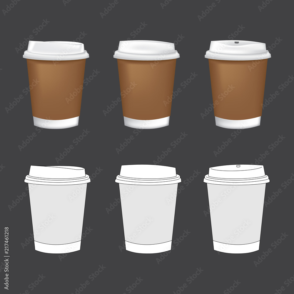 cup coffee make from paper and plastic cup coffee make from paper and plastic