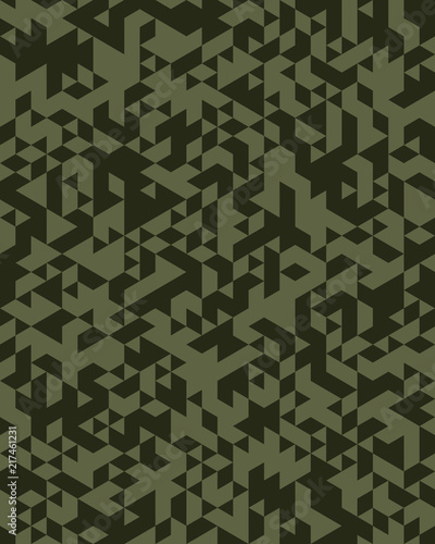 Camouflage pattern background seamless vector illustration. Military fashionable abstract geometric texture.