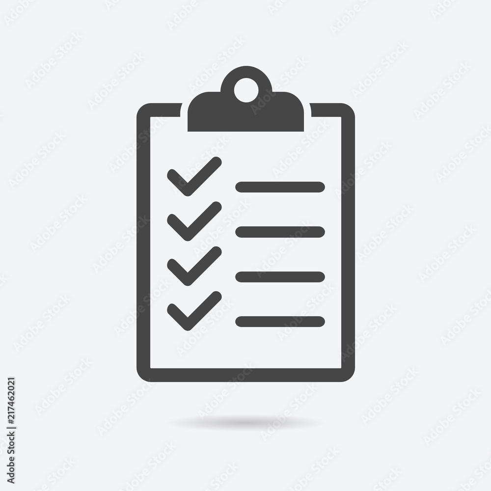 Checklist icon flat style isolated on background. Checklist sign symbol for web site and app design. Checklist icon flat style isolated on background. Checklist sign symbol for web site and app design.
