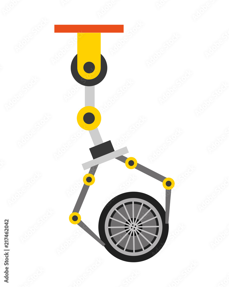 robot arm for automotive engineering with car wheel robot arm for automotive engineering with car wheel