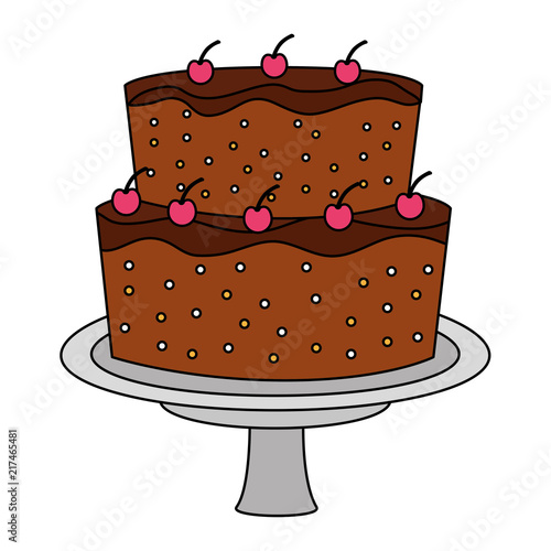 sweet cake isolated icon