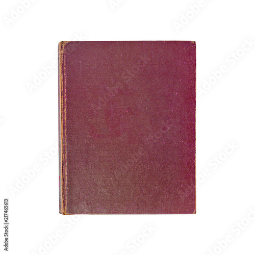 Book red vintage isolated on white background