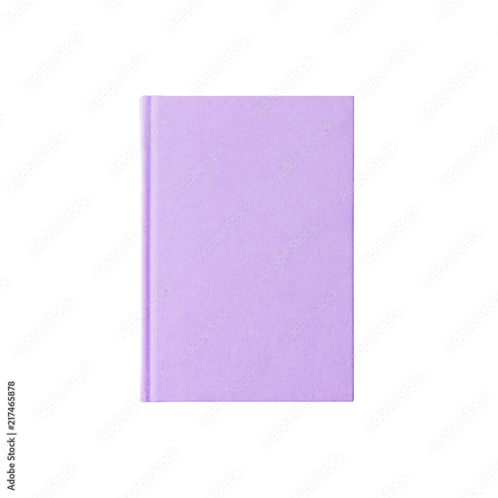 Isolated purple book notebook planner bright soft creamy color on white background Isolated purple book notebook planner bright soft creamy color on white background